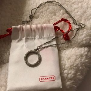 Coach silver necklace